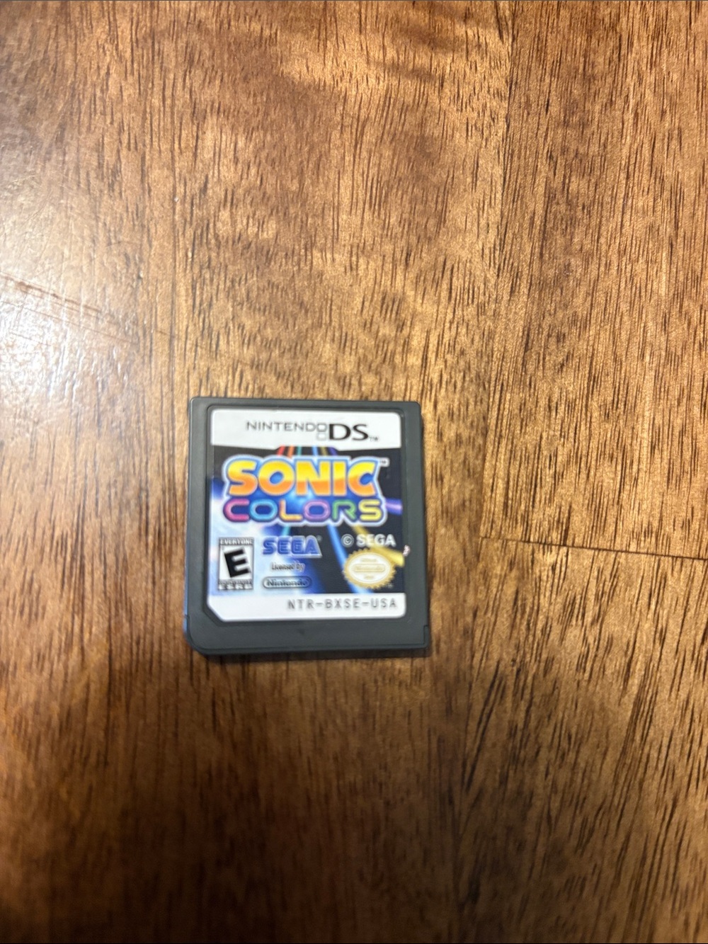 Nintendo DS Sonic Colors Cartridge - Black and White Label
